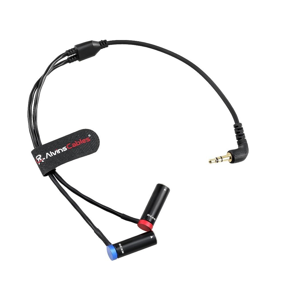 Audio Splitter Y - 3,5-mm-TRS-zu-Dual-TA3M-Y-Splitterkabel, Low-Profile-Mini-XLR-3-Pin-Breakout-Audiokabel für RØDE Wireless GO