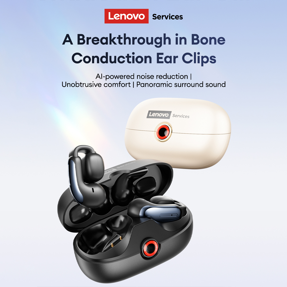 Earbuds Charging Case - Lenovo LES-108 Knochenleitung TWS Ohrclips Kopfhörer