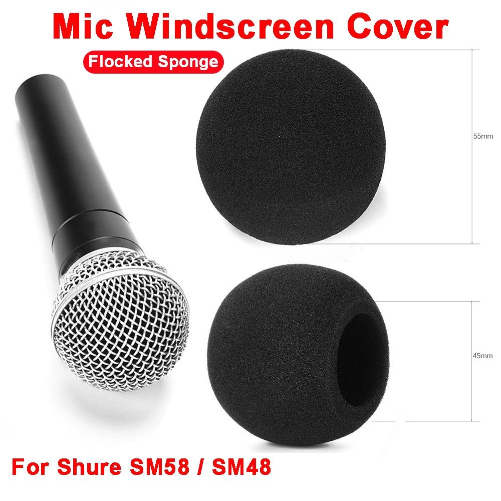 Shure Mic Mv7 - Ersatz-Mikrofon-Windschutzabdeckung aus beflocktem Schaumstoff, winddichter Mikrofon-Popfilter,